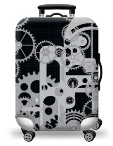 Elastyczny pokrowiec na walizkę - Mechanical