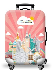 Elastyczny pokrowiec na walizkę - Around the World IV