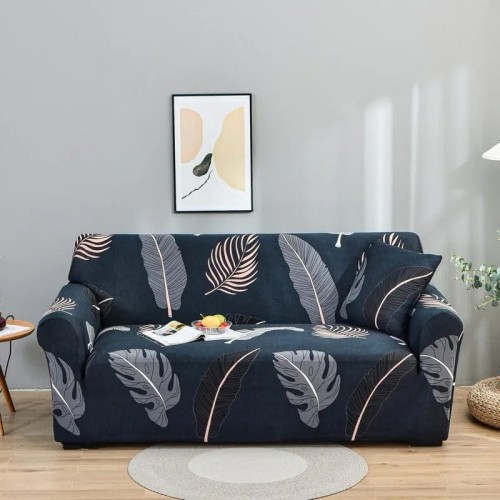 POKROWIEC NA SOFĘ - KANAPĘ - BLUE-BLACK.jpeg
