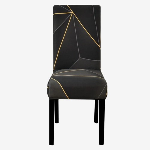 POKROWIEC NA KRZESŁO DO KUCHNI - JADALNI - SALONU - Black Future.jpeg