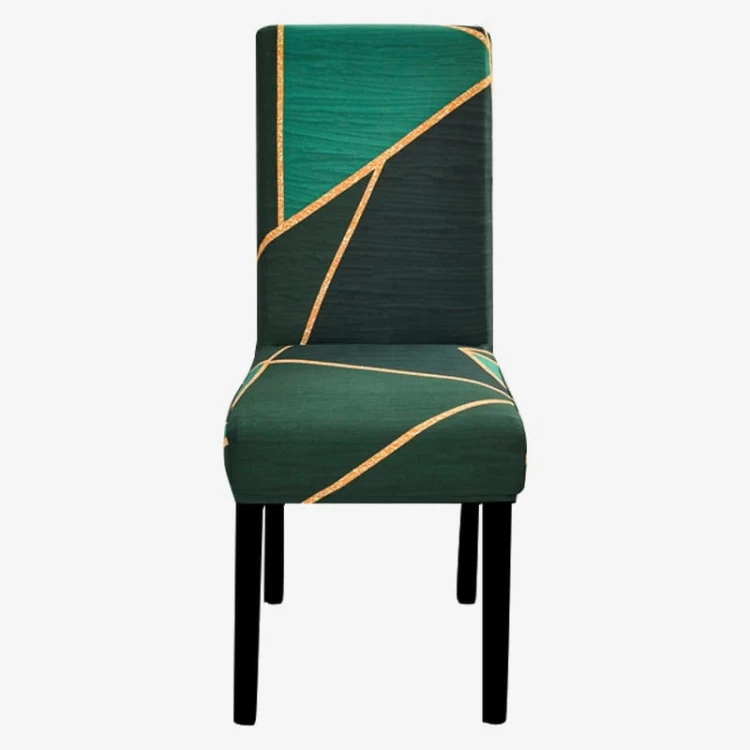 POKROWIEC NA KRZESŁO DO KUCHNI - JADALNI - SALONU - Green &amp; Gold II.jpeg