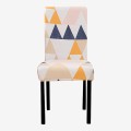 POKROWIEC NA KRZESŁO DO KUCHNI - JADALNI - SALONU - Colorful triangles.jpeg