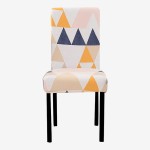 POKROWIEC NA KRZESŁO DO KUCHNI - JADALNI - SALONU - Colorful triangles.jpeg