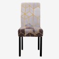 POKROWIEC NA KRZESŁO DO KUCHNI - JADALNI - SALONU - Gold Honeycomb.jpeg