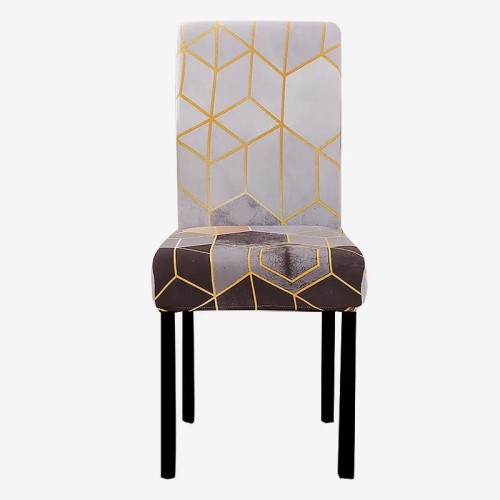 POKROWIEC NA KRZESŁO DO KUCHNI - JADALNI - SALONU - Gold Honeycomb.jpeg
