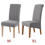 Żakardowy pokrowiec na krzesło - chevron - Jasnoszary