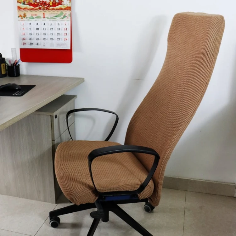 Żakardowy pokrowiec na krzesło biurowe IKEA - MARKUS - kratka - DODGE POLE.jpg