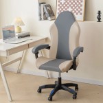 Wodoodporny pokrowiec na fotel gamingowy komputerowy biurowy - krzesło obrotowe - Gray&Beige