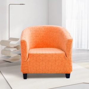 Żakardowy pokrowiec na fotel klubowy - hexagon - BENIUKON BRONZE