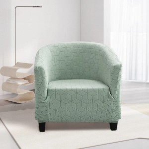 Żakardowy pokrowiec na fotel klubowy - hexagon - ICEBERG GREEN