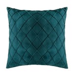 Aksamitna poszewka na poduszke - Square - ROOF TILE GREEN