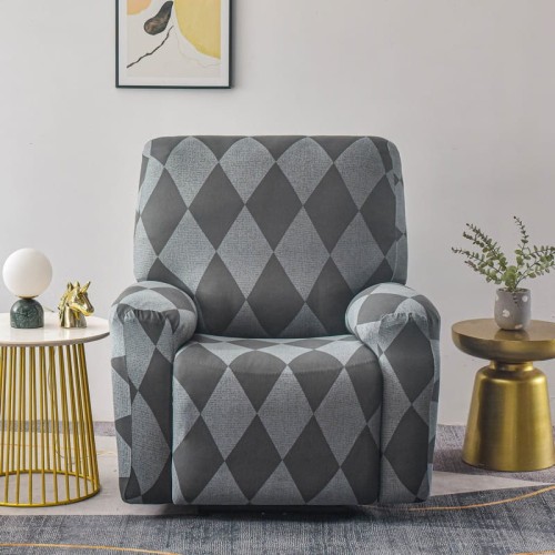 Elastyczny pokrowiec na fotel rozkładany - Cuadrados grises.jpg