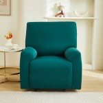 Elastyczny pokrowiec na fotel rozkładany - WOOL TURQUOISE