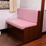 Żakardowy pokrowiec na kanapę do kampera - kratka - Różowy