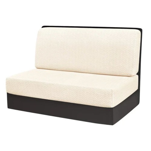 Żakardowy pokrowiec na kanapę do kampera - chevron - Kremowy.jpg