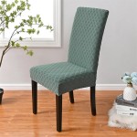 Żakardowy pokrowiec na krzesło XL - romb II - Matcha