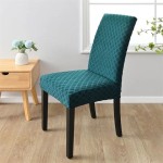 Żakardowy pokrowiec na krzesło XL - romb II - Morski