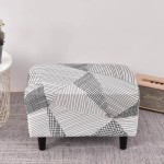 Pokrowiec na pufę - podnóżek - SZARA SIATKA