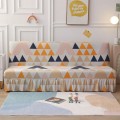 Pokrowiec na wersalkę finkę długi z falbanką - Colorful triangles.jpg
