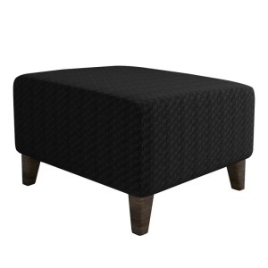 Pokrowiec na podnóżek pufę żakardowy prostokątny - chessboard - CARBON FIBER