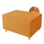 Pokrowiec na podnóżek pufę żakardowy prostokątny - chessboard - GOLD COAST