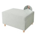 Pokrowiec na podnóżek pufę żakardowy prostokątny - chessboard - COMFORT GREY.jpg