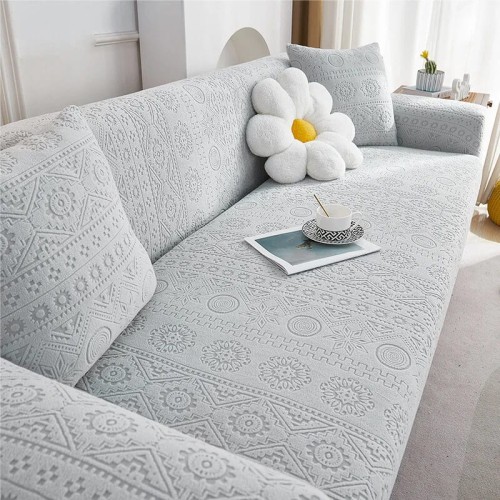 ŻAKARDOWY POKROWIEC NA KANAPĘ - SOFĘ - enigmatico - Jasnoszary.jpg