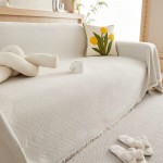 Narzuta na kanapę - Zigzag - Biały