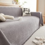 Narzuta na kanapę - Zigzag - Szary