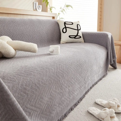 Narzuta na kanapę - Zigzag - Szary.jpeg