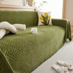 Narzuta na kanapę - Zigzag - Zielony