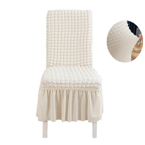 Żakardowy pokrowiec na krzesło z falbaną - bubble - ATRIUM WHITE.jpeg