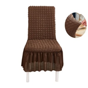 Żakardowy pokrowiec na krzesło z falbaną - bubble - DANIEL BOONE