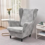 POKROWIEC NA FOTEL USZAK - ŻAKARDOWY - Hexa - Szary