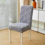 Żakardowy pokrowiec na krzesło - Aurora - Szary