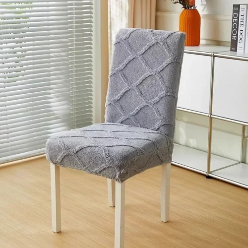 Żakardowy pokrowiec na krzesło - Aurora - Szary.jpeg