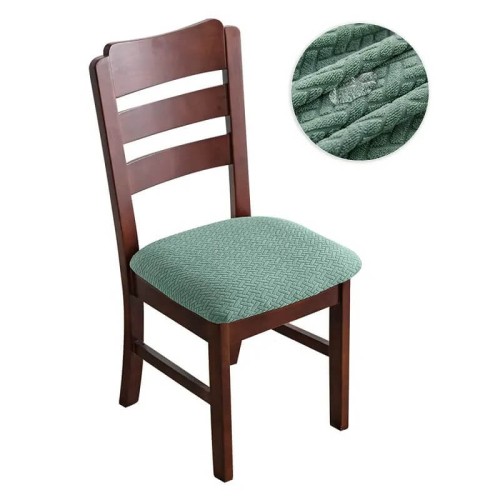 Żakardowy pokrowiec na siedzisko krzesła - chevron - Matcha.jpeg