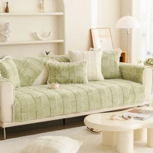 Uniwersalna narzuta na narożnik - kanapę - fotel - wool - Zielony