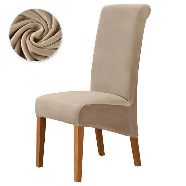 Aksamitny pokrowiec na krzesło XL - GILDED BEIGE.jpg
