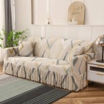 Pokrowiec na kanapę - sofę z falbaną - Demantur