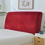 Aksamitny pokrowiec na zagłówek - oparcie łóżka - Czerwony