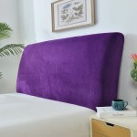 Aksamitny pokrowiec na zagłówek - oparcie łóżka - Fioletowy