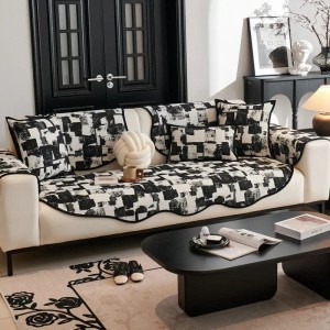 Uniwersalna narzuta na narożnik - kanapę - fotel - cloudy - Black Maze