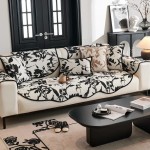 Uniwersalna narzuta na narożnik - kanapę - fotel - cloudy - Black Flow
