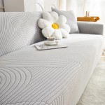 ŻAKARDOWY POKROWIEC NA KANAPĘ - SOFĘ - Bliss - Szary