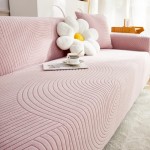 ŻAKARDOWY POKROWIEC NA KANAPĘ - SOFĘ - Bliss - Różowy