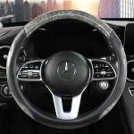 Pokrowiec na kierownice - luxury - 38cm - Szary