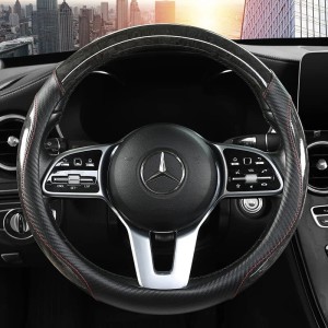 Pokrowiec na kierownice - luxury - 38cm - Czarny
