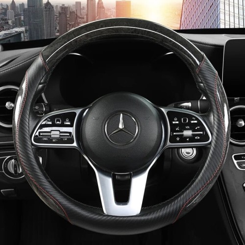 Pokrowiec na kierownice - luxury - 38cm - Czarny.jpeg