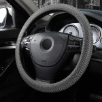 Silikonowy pokrowiec na kierownice - Sharpy - 38cm - Szary